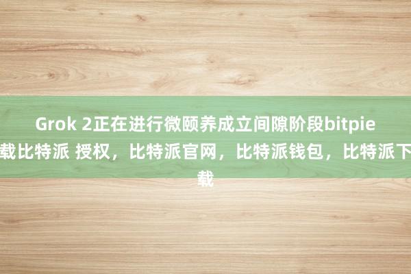 Grok 2正在进行微颐养成立间隙阶段bitpie下载比特派 授权，比特派官网，比特派钱包，比特派下载