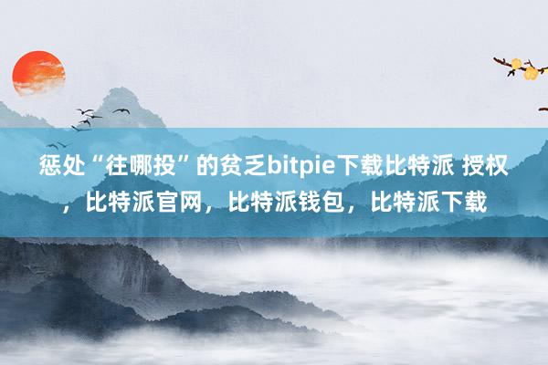 惩处“往哪投”的贫乏bitpie下载比特派 授权，比特派官网，比特派钱包，比特派下载