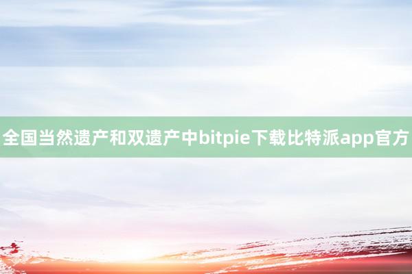 全国当然遗产和双遗产中bitpie下载比特派app官方