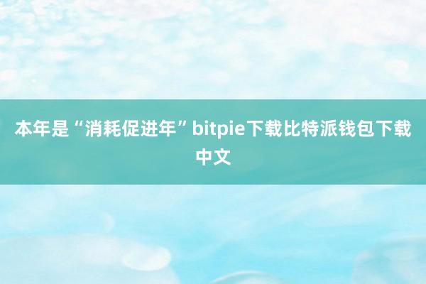 本年是“消耗促进年”bitpie下载比特派钱包下载中文