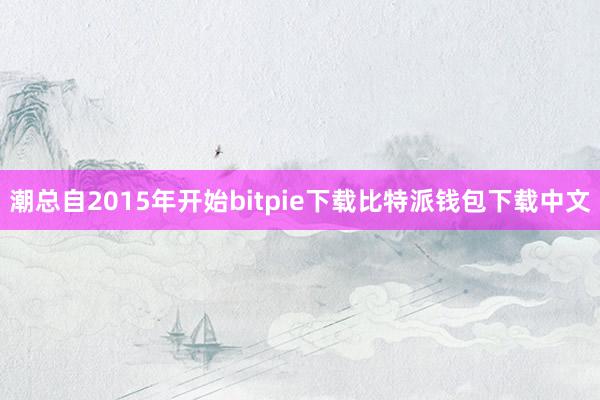 潮总自2015年开始bitpie下载比特派钱包下载中文