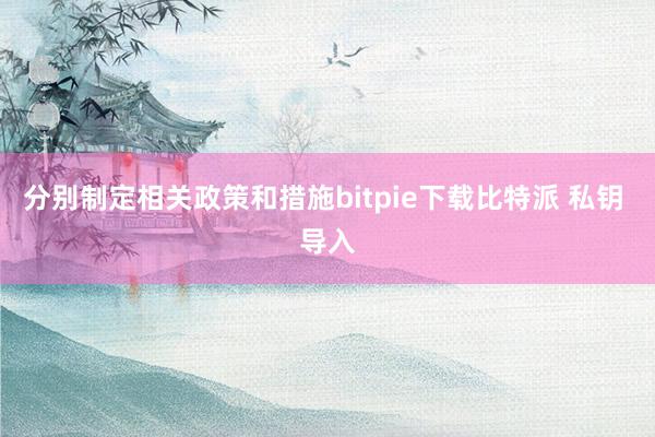 分别制定相关政策和措施bitpie下载比特派 私钥 导入