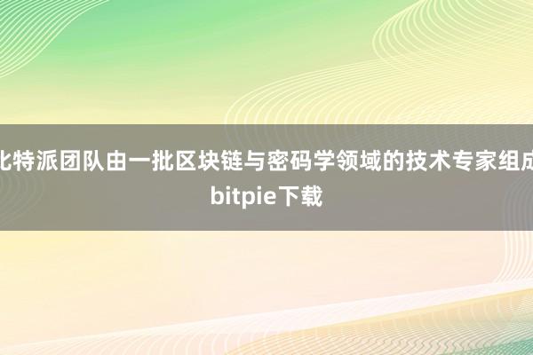 比特派团队由一批区块链与密码学领域的技术专家组成bitpie下载