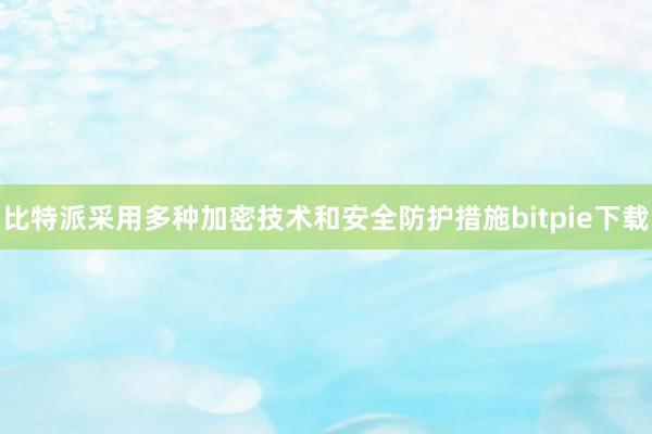 比特派采用多种加密技术和安全防护措施bitpie下载