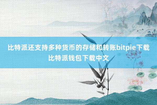 比特派还支持多种货币的存储和转账bitpie下载比特派钱包下载中文