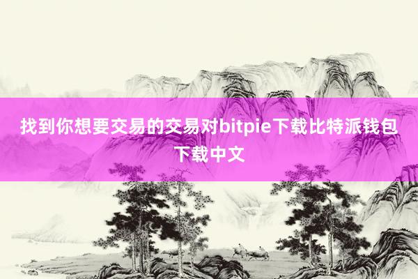 找到你想要交易的交易对bitpie下载比特派钱包下载中文