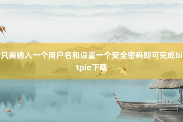 只需输入一个用户名和设置一个安全密码即可完成bitpie下载