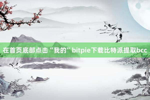 在首页底部点击“我的”bitpie下载比特派提取bcc