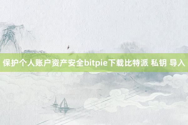 保护个人账户资产安全bitpie下载比特派 私钥 导入