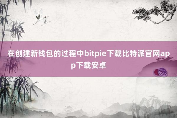 在创建新钱包的过程中bitpie下载比特派官网app下载安卓