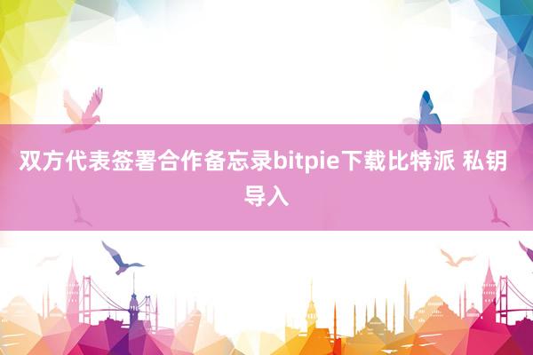 双方代表签署合作备忘录bitpie下载比特派 私钥 导入