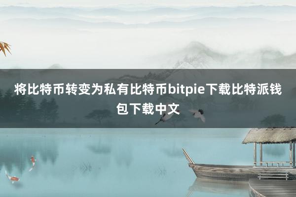 将比特币转变为私有比特币bitpie下载比特派钱包下载中文