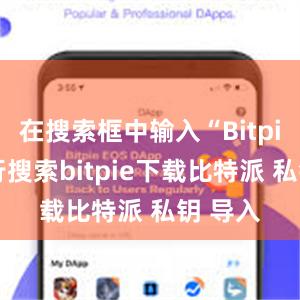 在搜索框中输入“Bitpie”进行搜索bitpie下载比特派 私钥 导入