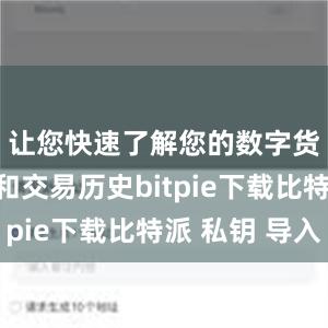 让您快速了解您的数字货币余额和交易历史bitpie下载比特派 私钥 导入