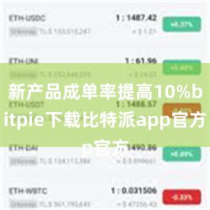 新产品成单率提高10%bitpie下载比特派app官方