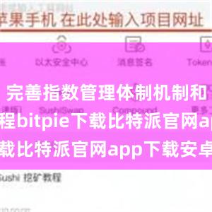 完善指数管理体制机制和制度流程bitpie下载比特派官网app下载安卓