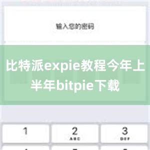 比特派expie教程今年上半年bitpie下载