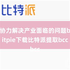 协力解决产业面临的问题bitpie下载比特派提取bcc