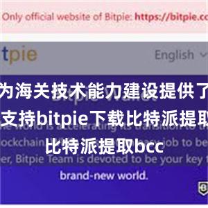 为海关技术能力建设提供了专业支持bitpie下载比特派提取bcc