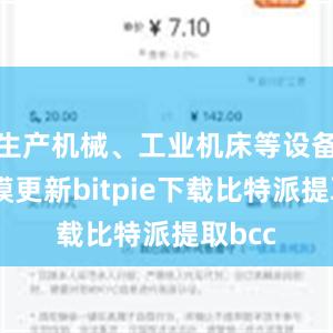 生产机械、工业机床等设备大规模更新bitpie下载比特派提取bcc