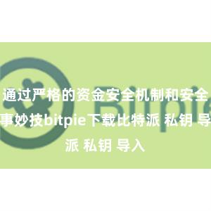 通过严格的资金安全机制和安全本事妙技bitpie下载比特派 私钥 导入