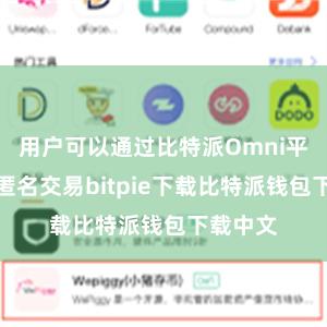 用户可以通过比特派Omni平台进行匿名交易bitpie下载比特派钱包下载中文