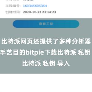 比特派网页还提供了多种分析器用和手艺目的bitpie下载比特派 私钥 导入